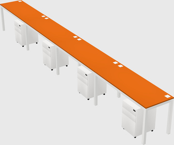 Rectangular desk