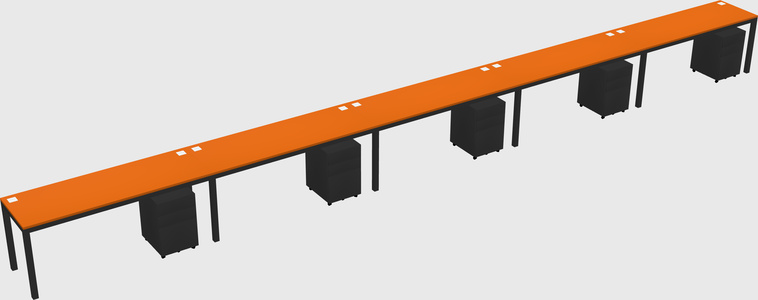 Rectangular desk