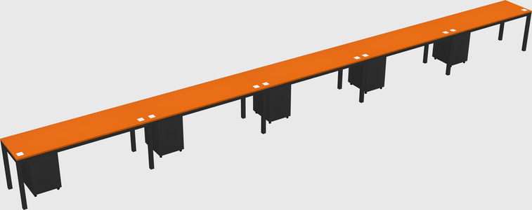 Rectangular desk