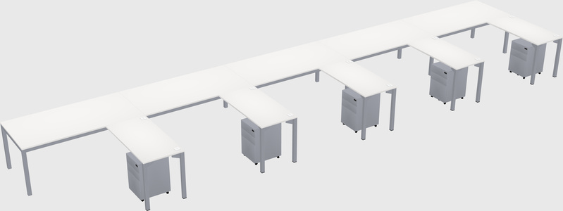 L-shaped desk