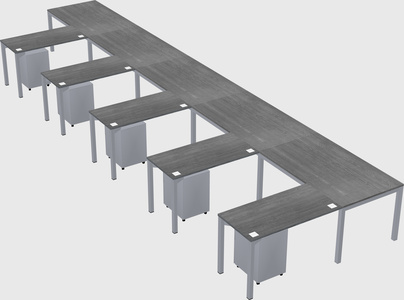 L-shaped desk