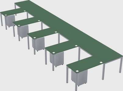 L-shaped desk