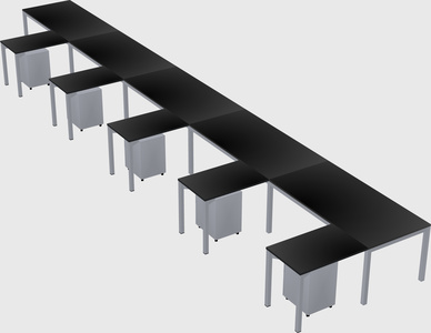 L-shaped desk