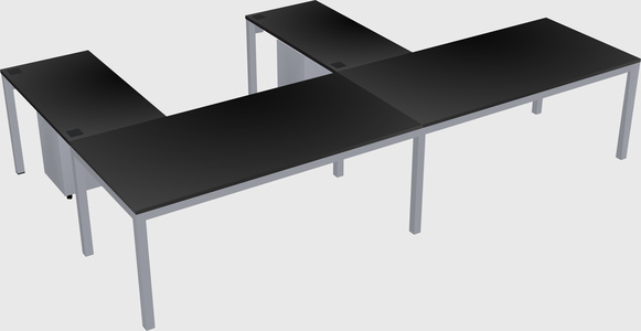 L-shaped desk