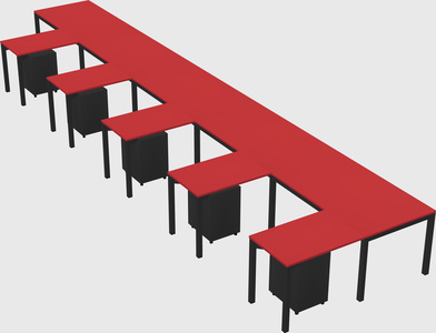 L-shaped desk
