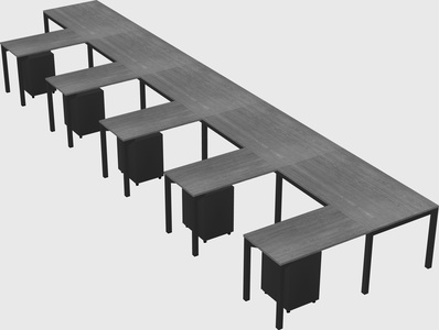 L-shaped desk