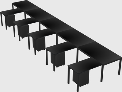 L-shaped desk