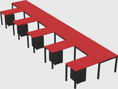 L-shaped desk