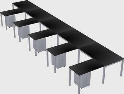 L-shaped desk