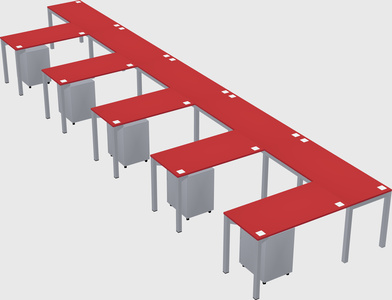 L-shaped desk
