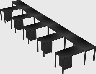 L-shaped desk