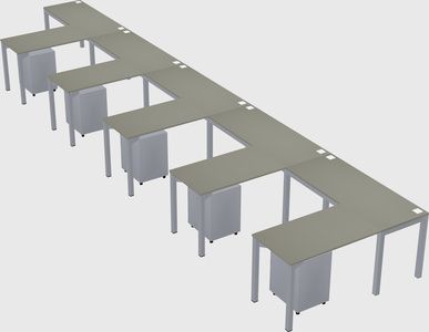 L-shaped desk