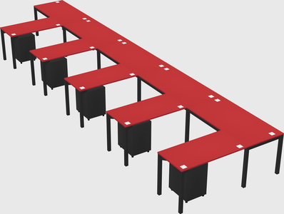 L-shaped desk