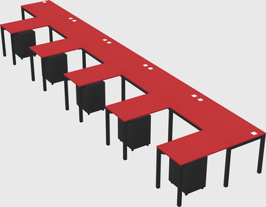 L-shaped desk