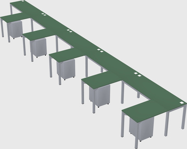 L-shaped desk
