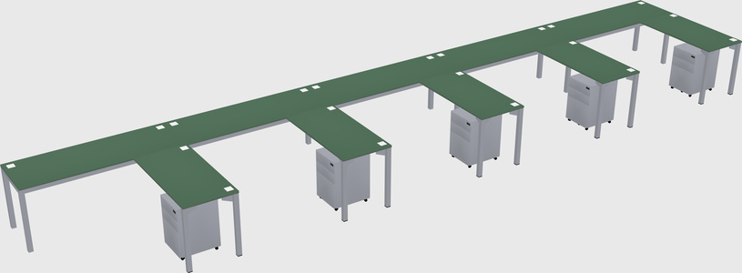 L-shaped desk