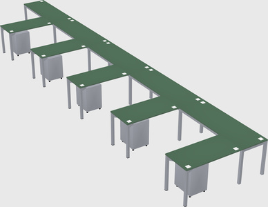 L-shaped desk