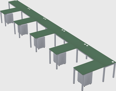 L-shaped desk