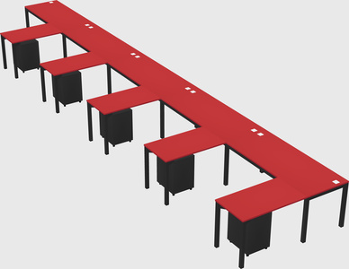 L-shaped desk