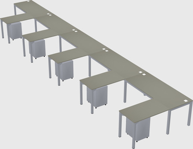 L-shaped desk
