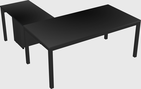 L-shaped desk