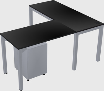 L-shaped desk