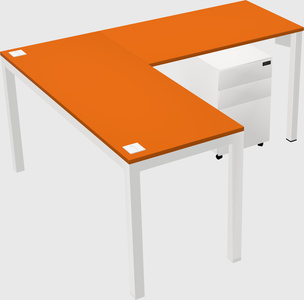 L-shaped desk