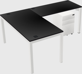 L-shaped desk