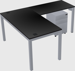 L-shaped desk