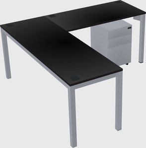 L-shaped desk