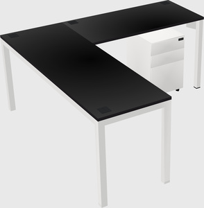 L-shaped desk