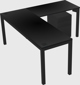 L-shaped desk