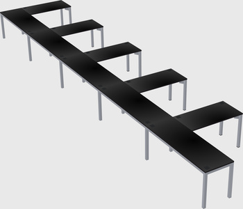 L-shaped desk
