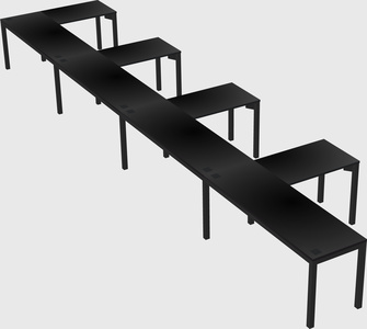 L-shaped desk