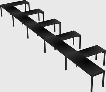 L-shaped desk