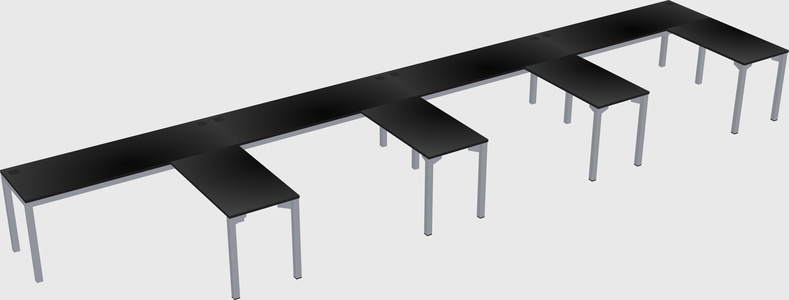 L-shaped desk