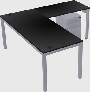 L-shaped desk