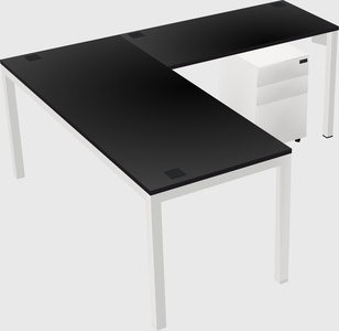 L-shaped desk