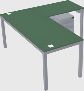L-shaped desk