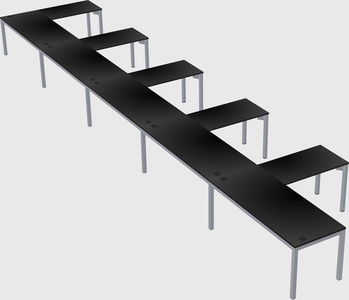 L-shaped desk