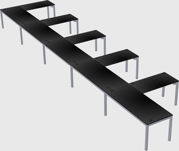 L-shaped desk