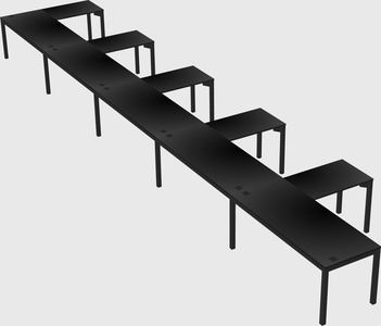 L-shaped desk