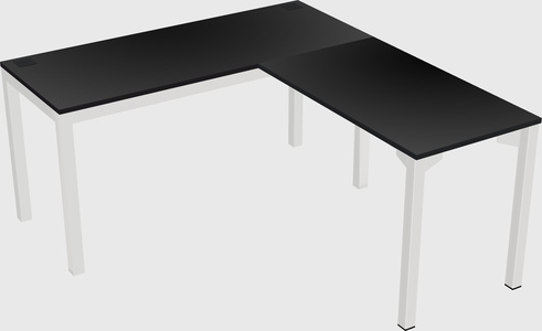L-shaped desk