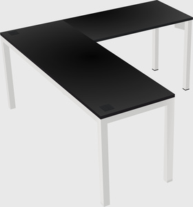 L-shaped desk