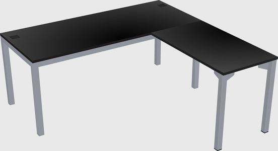 L-shaped desk