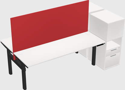 Shared electric desk + cabinet