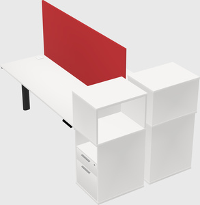 Shared electric desk + cabinet