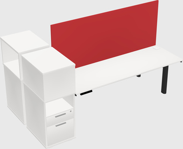 Shared electric desk + cabinet