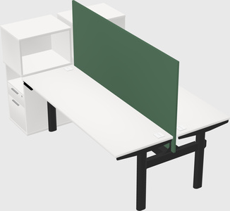 Shared electric desk + cabinet