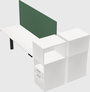 Shared electric desk + cabinet
